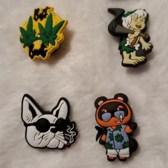 16 420 Weed Mari juana Joint Medical Edible Wax Pot Crocs Jibbitz Shoe‎ Charms - Picture 4 of 5